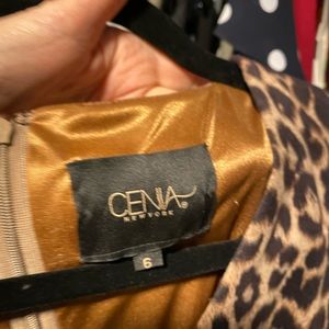 Cena brushed cotton animal print with side ruffle